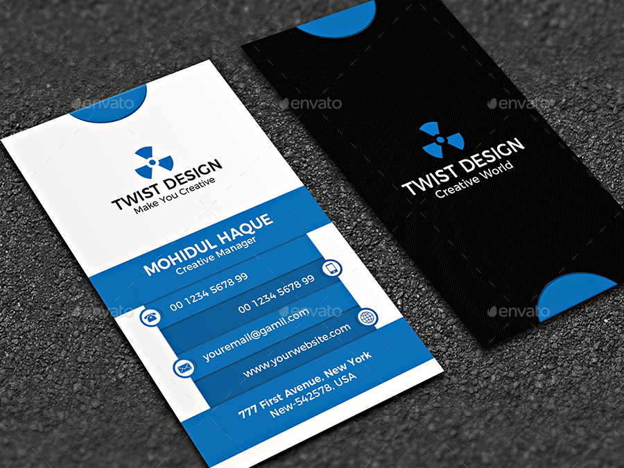 Vertical Business Card by TwistDesign GraphicRiver